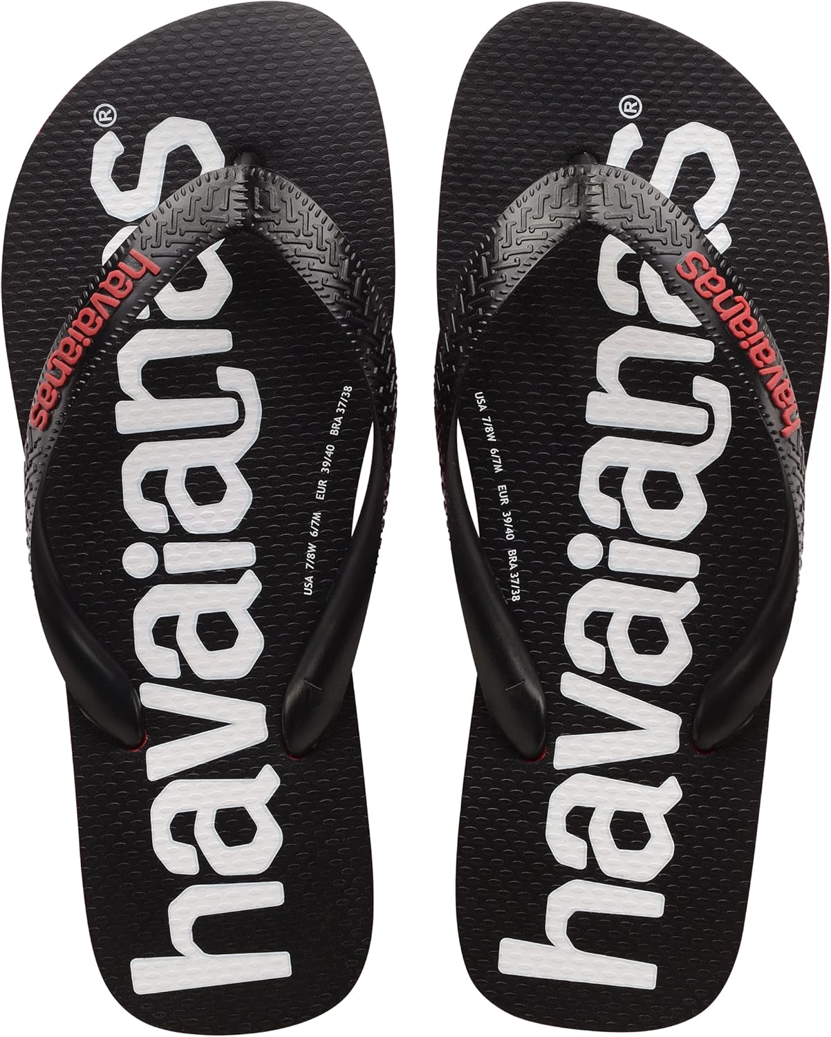 Сланцы Havaianas Unisex Top Logomania 2, черный