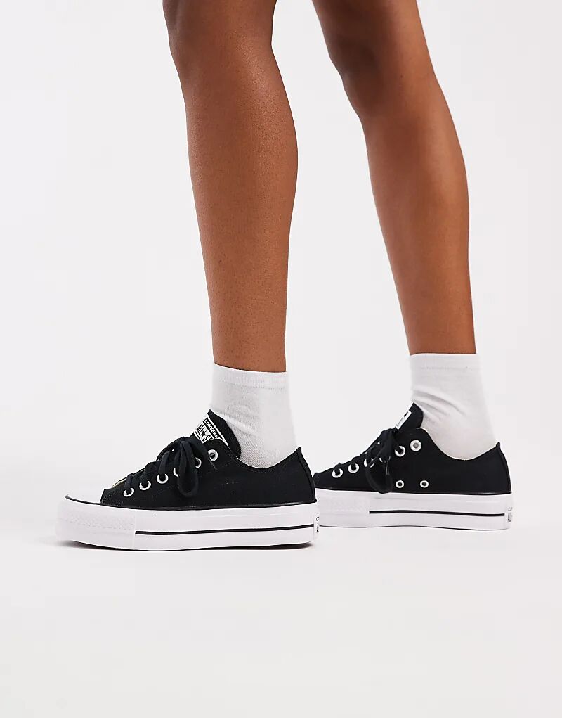 Кроссовки Converse Chuck Taylor Lift Ox на платформе черного цвета