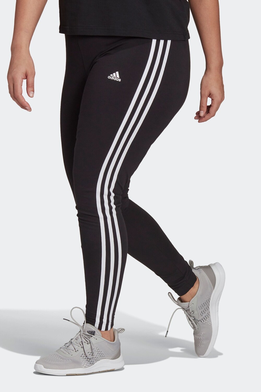 

Леггинсы изогнутой формы с 3 полосками Adidas, черный
