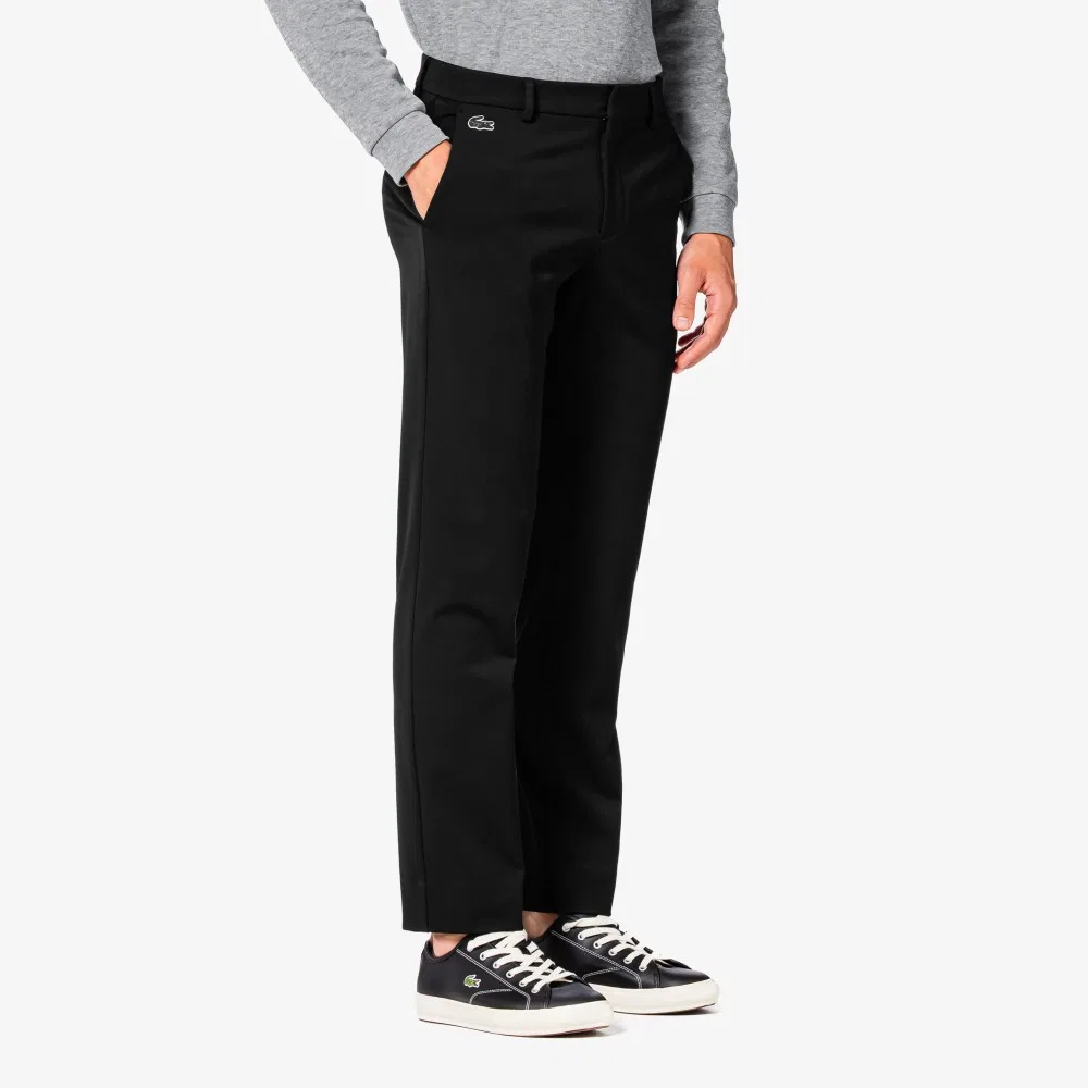 Мужские чёрные брюки из имитации шерсти от Lacoste — фото 2