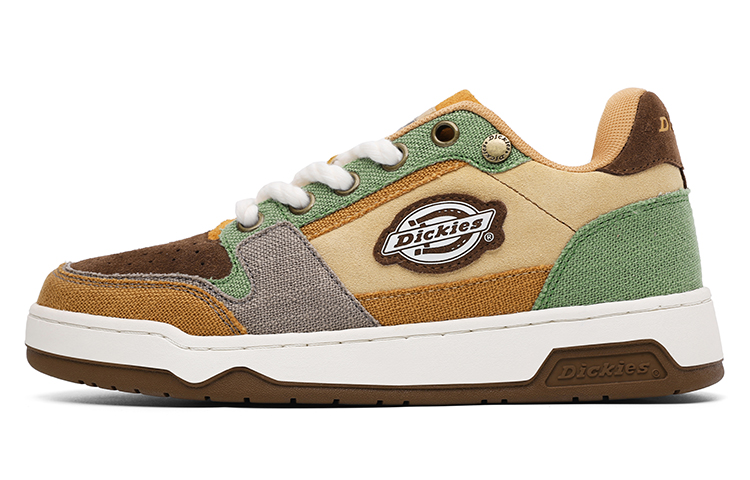 

Антискользящие износостойкие низкие кеды для скейтбординга мужские пшеничного зернистого цвета Dickies, пшеничный цвет