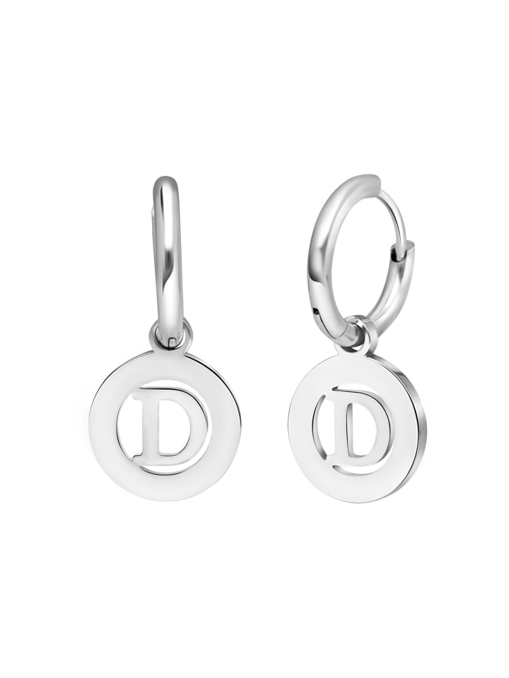 

Серьги круглые в форме буквы D Lucardi