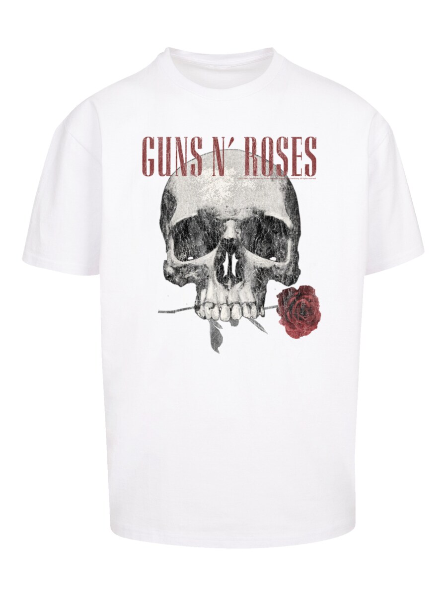 

Рубашка F4NT4STIC GunsnRoses Flower Skull Rock Musik Band, белый