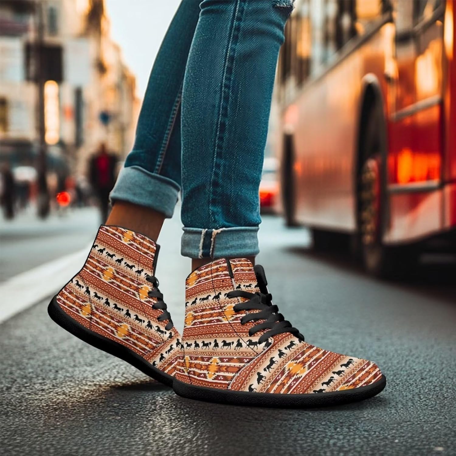 Кроссовки Binienty High Top Barefoot для женщин и мужчин, модные с нулевым перепадом, водонепроницаемые походные ботинки из ПУ-кожи, коричневый — фото 4