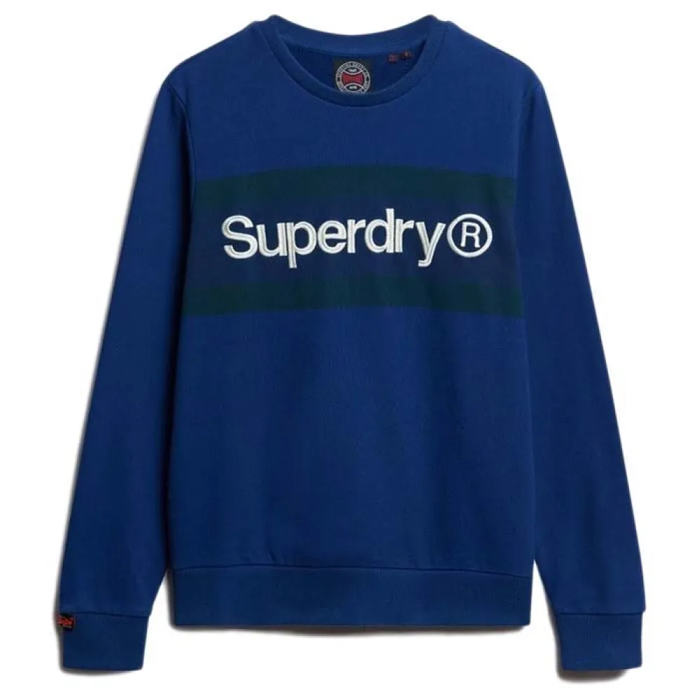 

Толстовка Superdry Core Logo Stripe Relaxed, синий