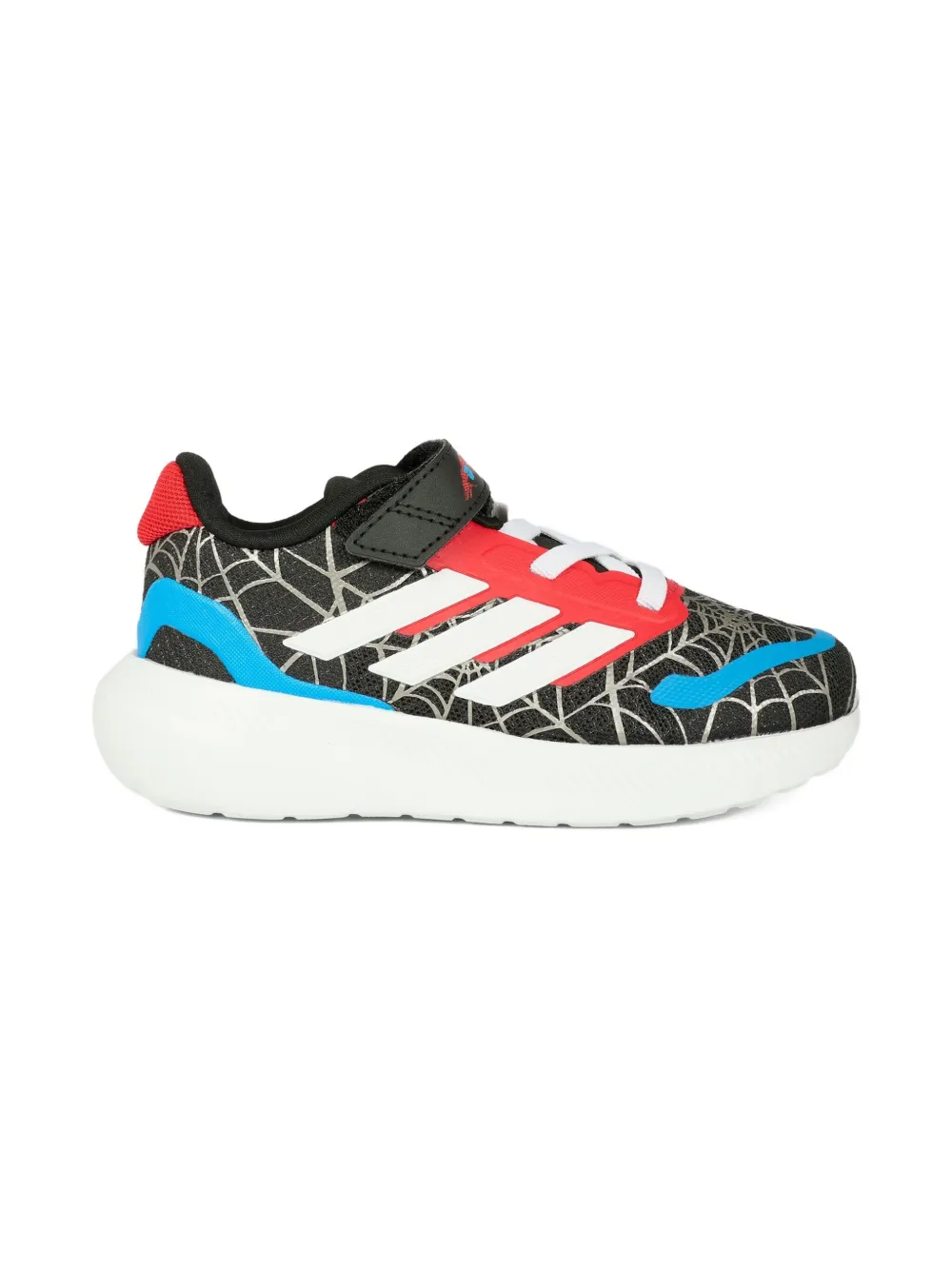 Кроссовки с ремешками и узором паутины Adidas Kids, черный — фото 2