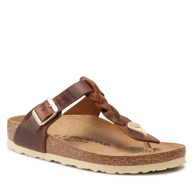 Сандалии Birkenstock Gizeh Braided 1021336 Cognac, коричневый — фото 2