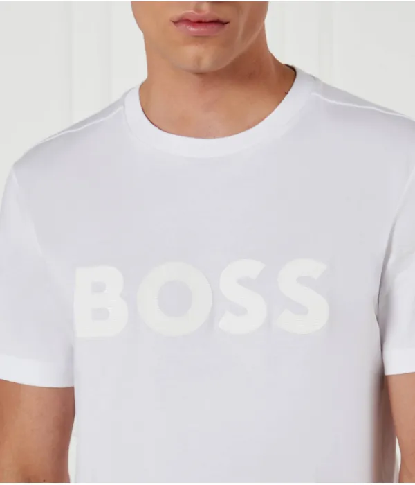 Зеркальная футболка Regular fit Boss Green, белый — фото 4