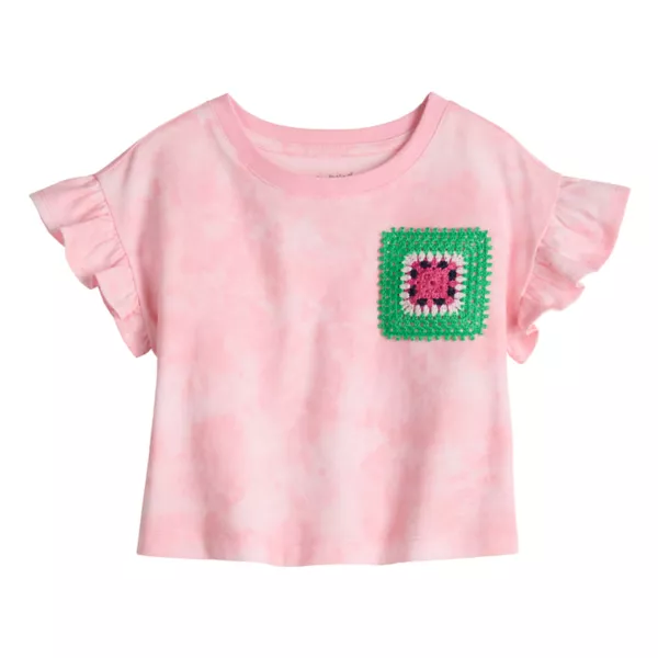 

Футболка с рукавами-крылышками для девочек и малышей Jumping Beans, цвет watermelon white