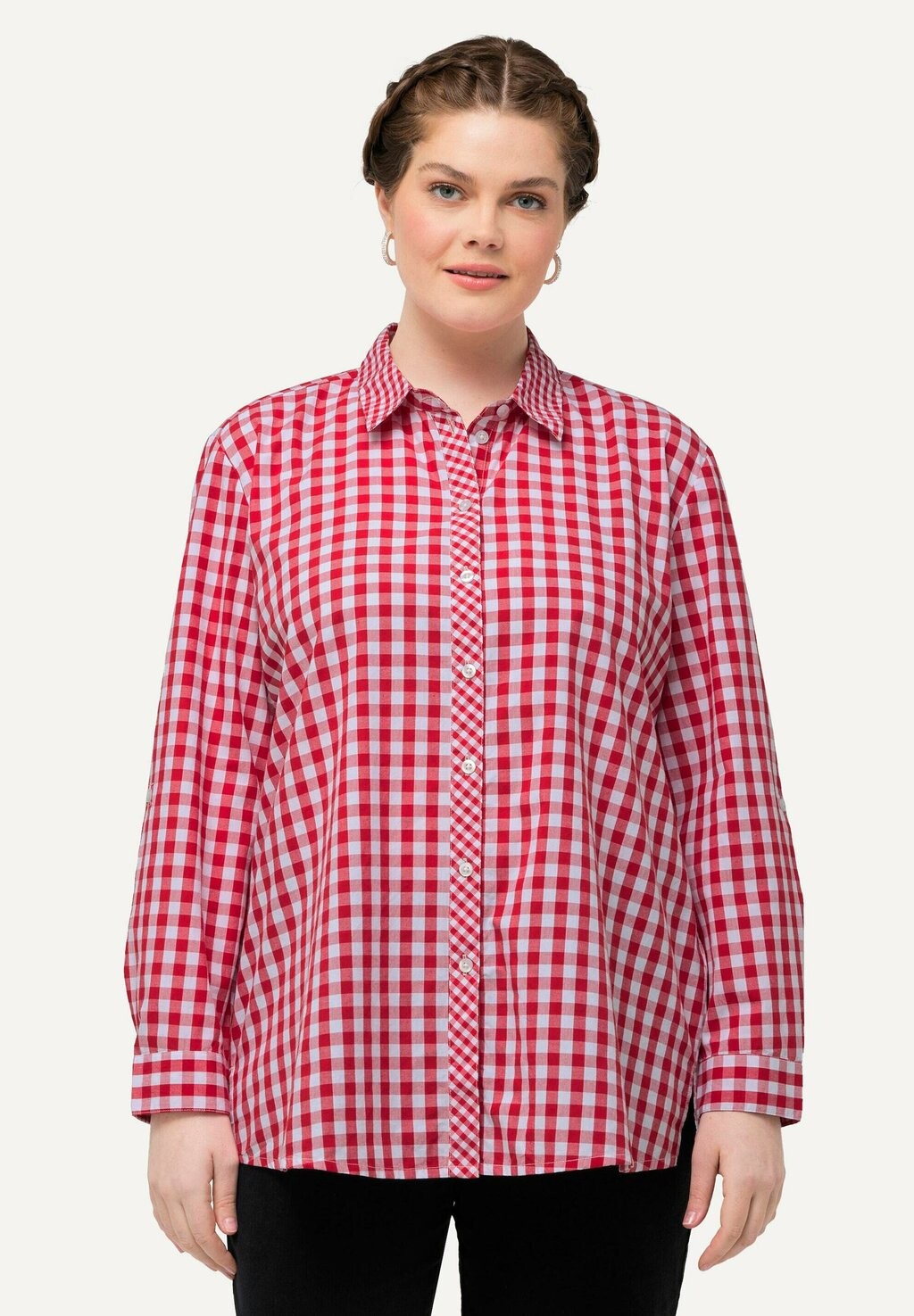 

Блузка на пуговицах CHECKERED LONG SLEEVE Ulla Popken, красный