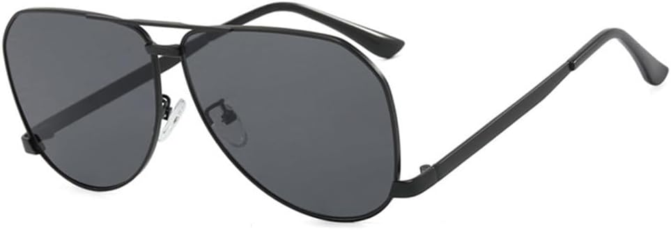 

Модные солнцезащитные очки большого размера с металлическими двойными перемычками для женщин и мужчин в стиле ретро для занятий спортом на открытом воздухе, солнцезащитные очки UV400 generic, Black Grey