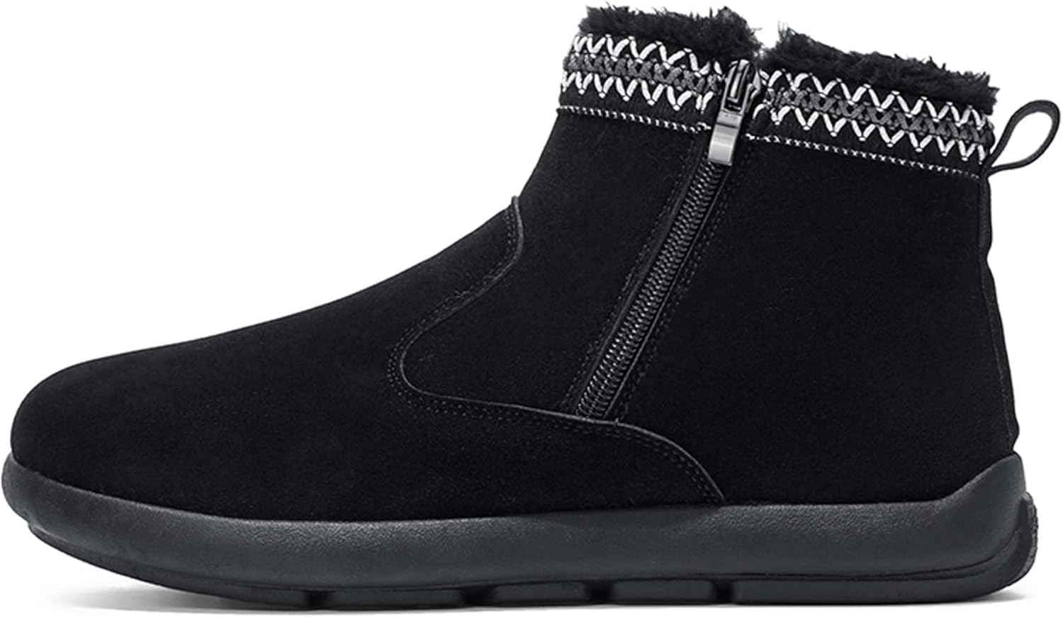 

Зимние высокие бархатные теплые ретро повседневные хлопковые ботинки, легкие для походов на улице Generic, черный