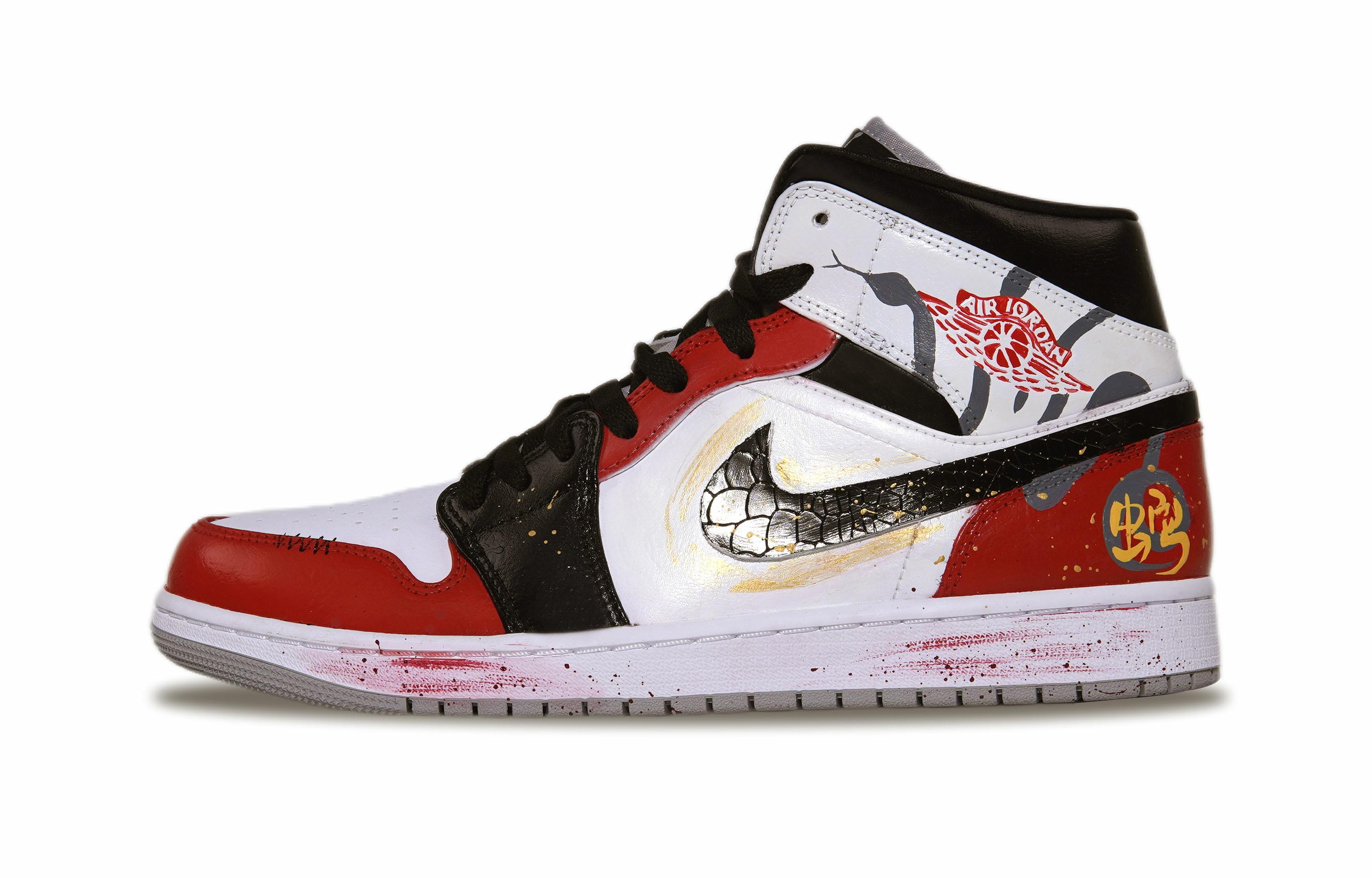 

Jordan Мужские баскетбольные кроссовки Air 1 Mid Top Vintage, красные