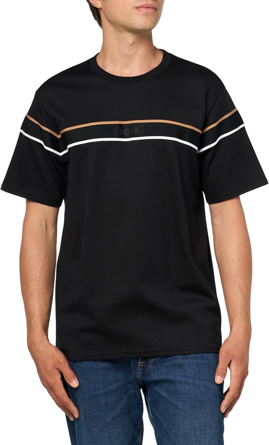 

Мужская культовая хлопковая футболка BOSS, Black Gloss, Черный, Мужская культовая хлопковая футболка BOSS, Black Gloss