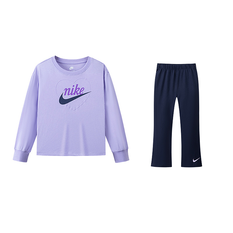 Повседневный спортивный комплект из 2 предметов для детей 3-7 лет Nike, черный — фото 2