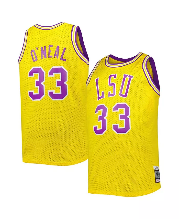 

Мужская баскетбольная майка 1990/91 Shaquille O'Neal Gold LSU Tigers Big and Tall Swingman Mitchell & Ness
