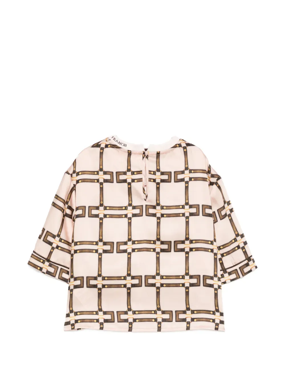 Топ с узором Elisabetta Franchi La Mia Bambina, розовый — фото 2