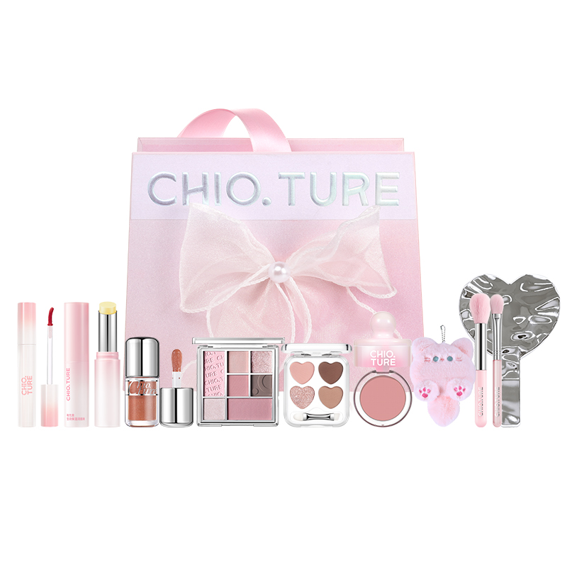 

Набор для макияжа Swan Dreams контуринг легко растушевывается естественный тон кожи зеркальное покрытие CHIOTURE