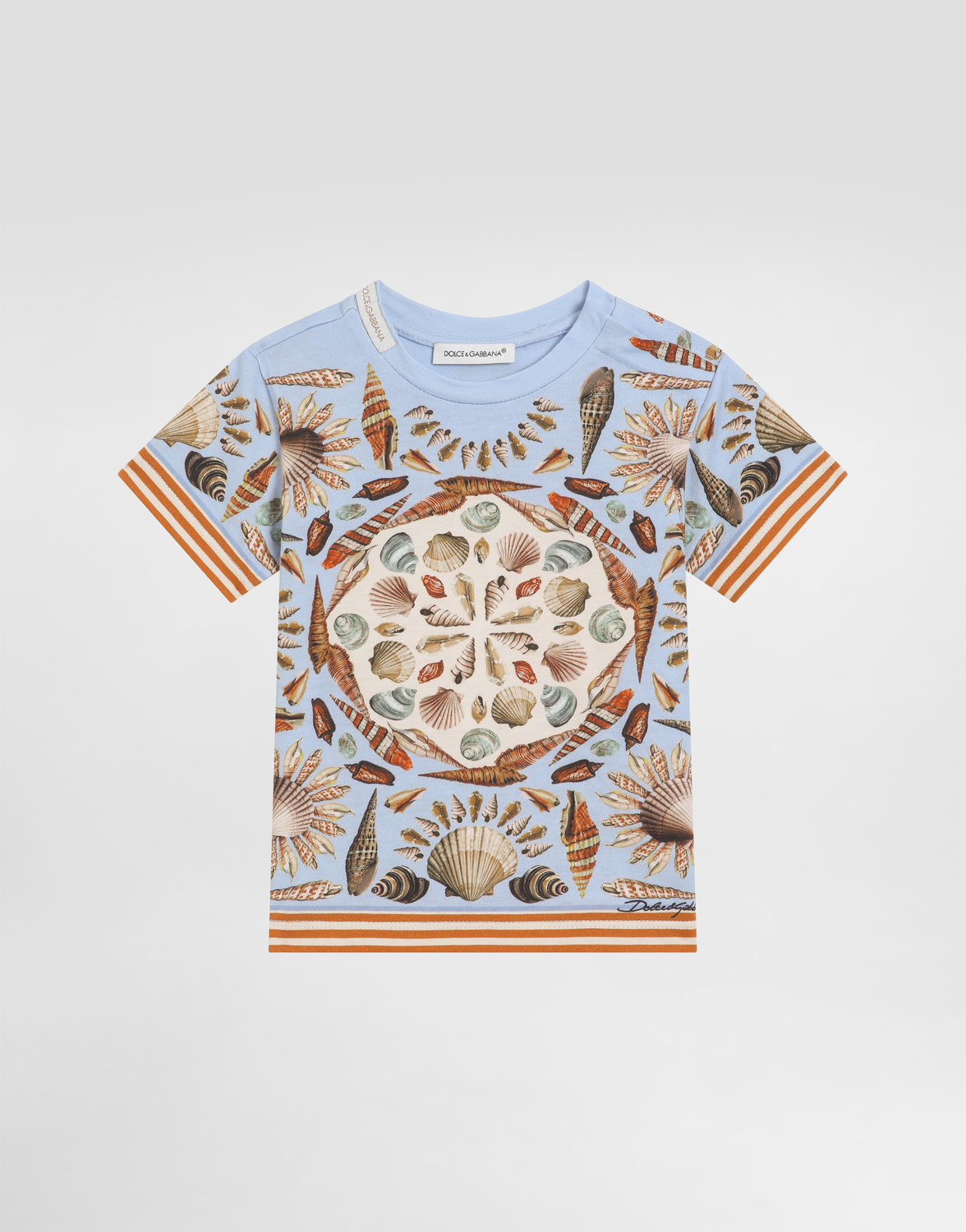 

Джерси-футболка с короткими рукавами и принтом ракушек Dolce&Gabbana, мультиколор