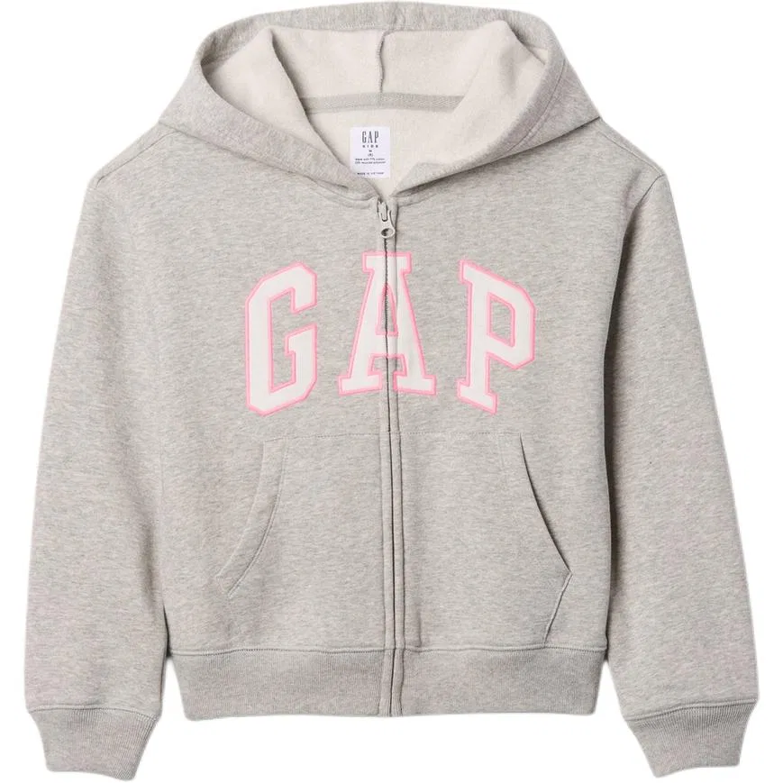 Детский свитшот с капюшоном GAP серый