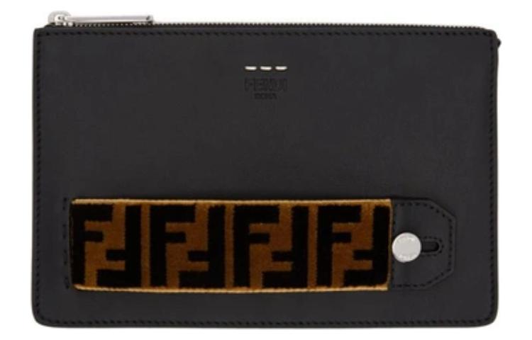 Fendi Мужской клатч из коровьей кожи, черный — фото 3
