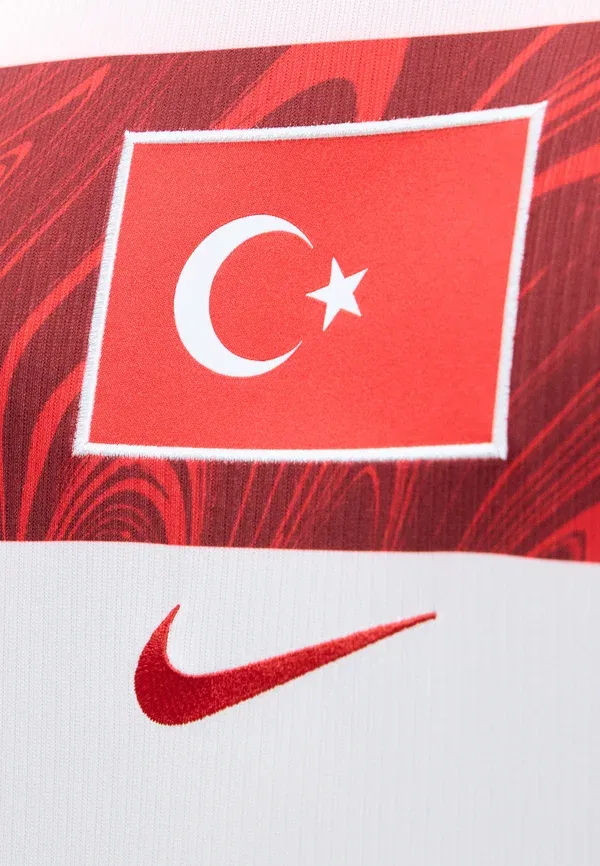 Футболка мужская сборной Турции Nike Performance, белый/спорт-красный — фото 4