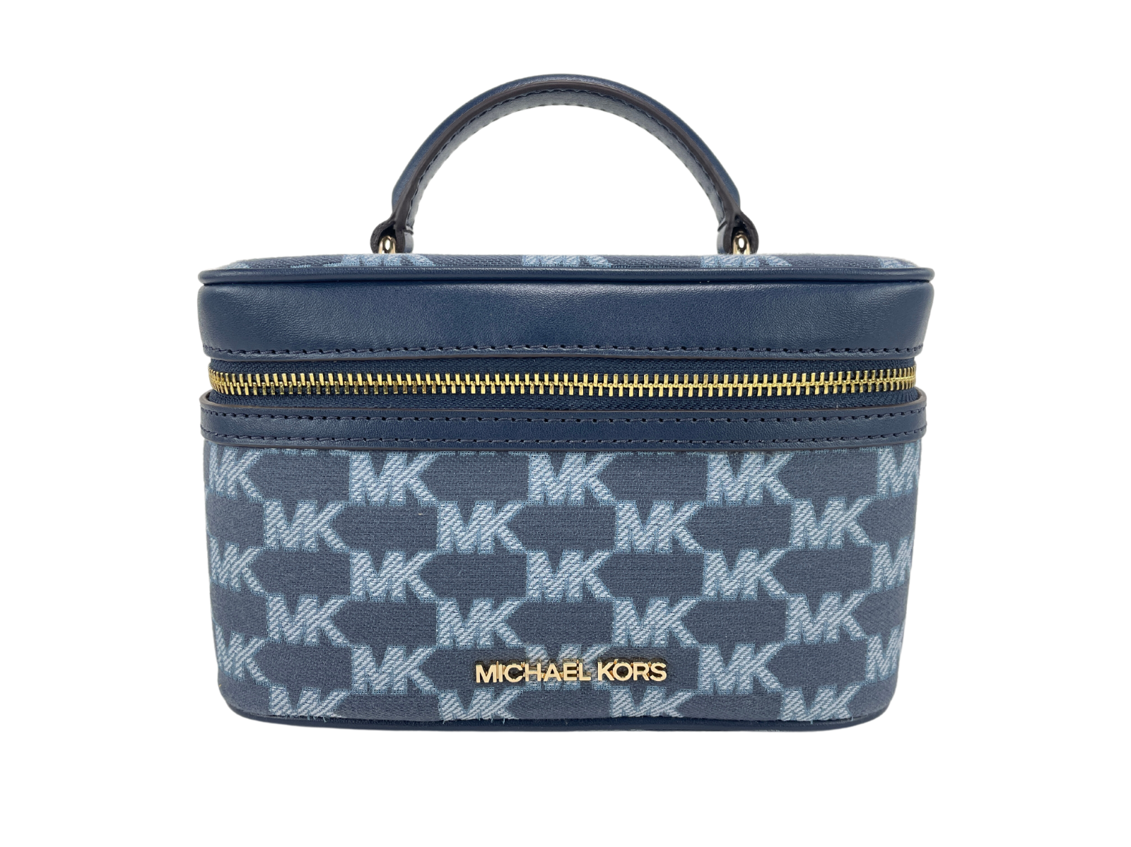 

Сумка через плечо Jet Set Medium Navy Multi Jacquard Canvas Zip Trunk Michael Kors