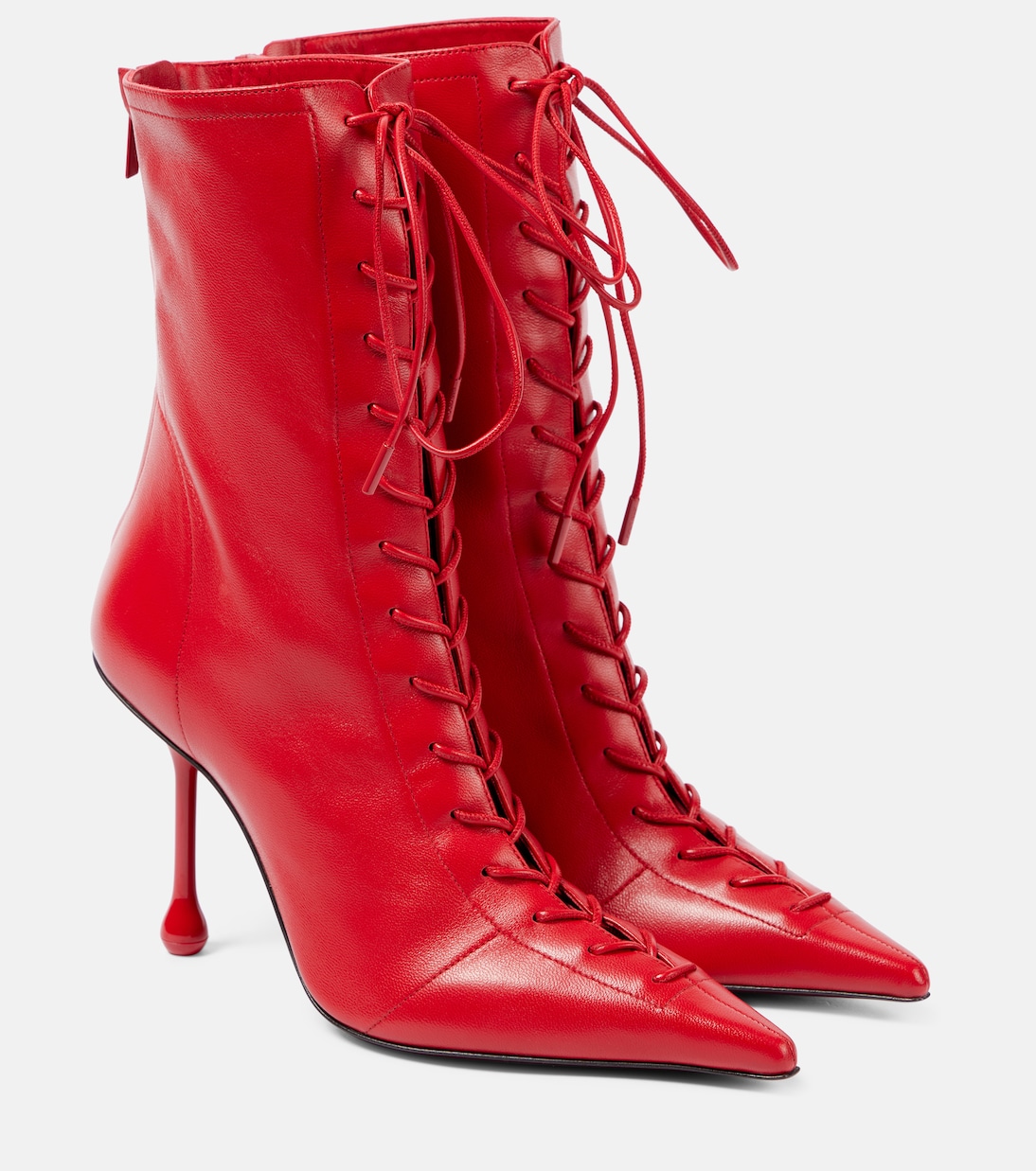 Кожаные ботинки на шнуровке Scarlett 95 Jimmy Choo, Postbox Red