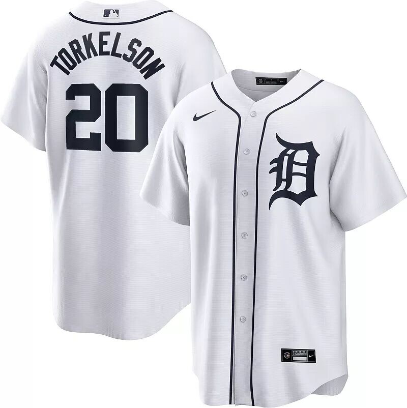 

Мужская белая майка Nike Detroit Tigers Spencer Torkelson #20
