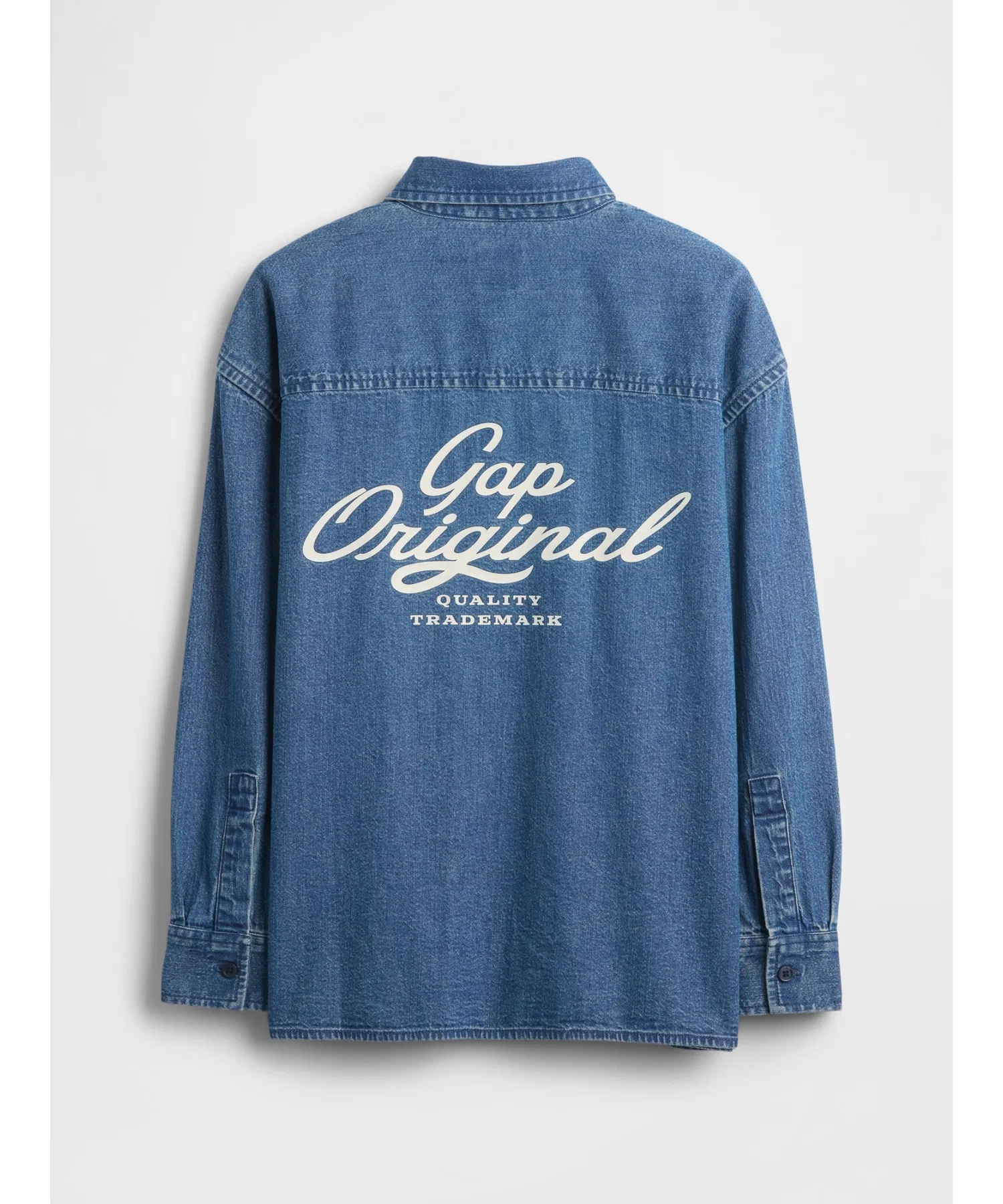 Детская рубашка GAP с длинным рукавом и логотипом