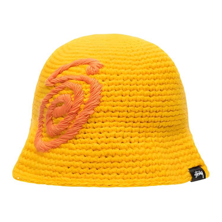 

Stussy Вязаная шляпа-ведро Swirly S, Yellow