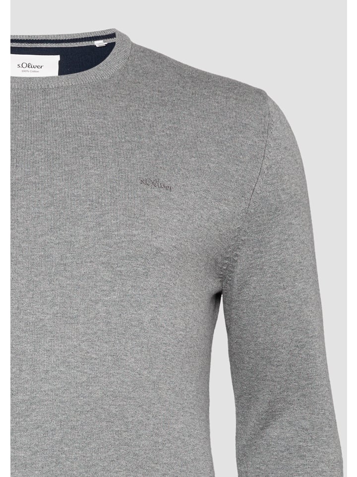 

Пуловер s.Oliver Strickpullover langarm, серый