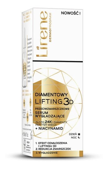

Сыворотка разглаживающая против морщин 30мл Lirene Diamond Lifting 3D