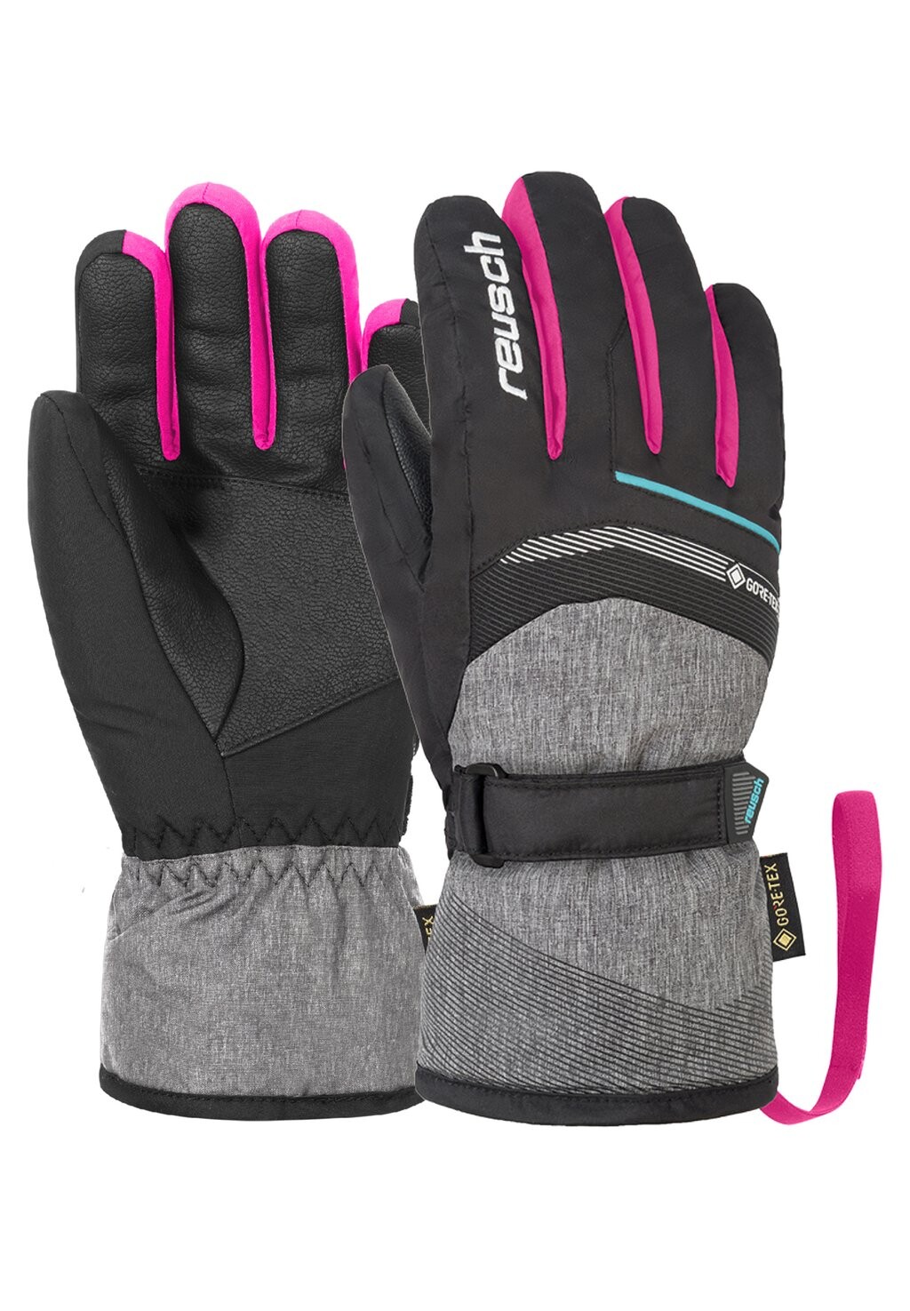 

Перчатки Reusch, BLck BLck Melang Pink Glo, Серый, Перчатки Reusch, BLck BLck Melang Pink Glo