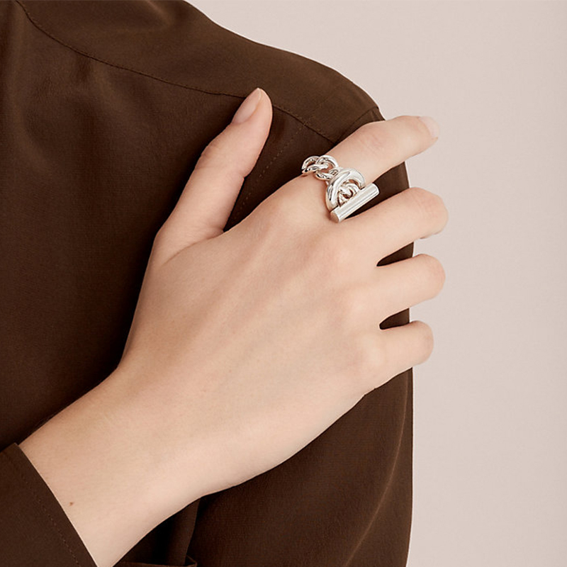 

HERMES Кольцо из стерлингового серебра 925 пробы Women's