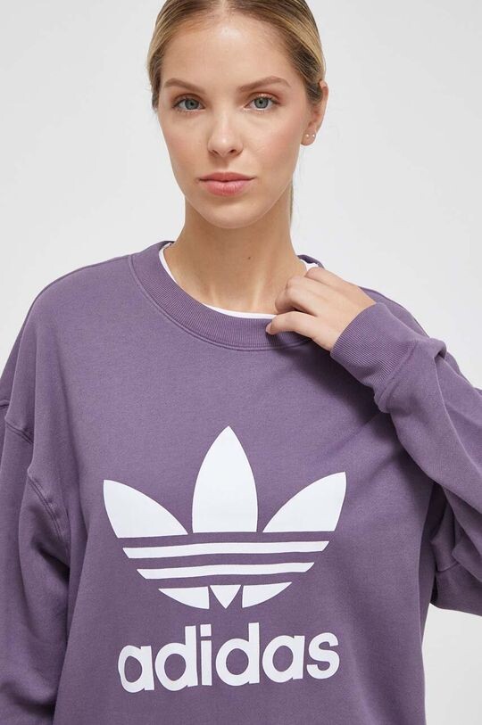 

Хлопковая толстовка adidas Originals, фиолетовый