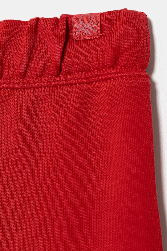 Детские хлопковые спортивные брюки United Colors Of Benetton, красный — фото 3