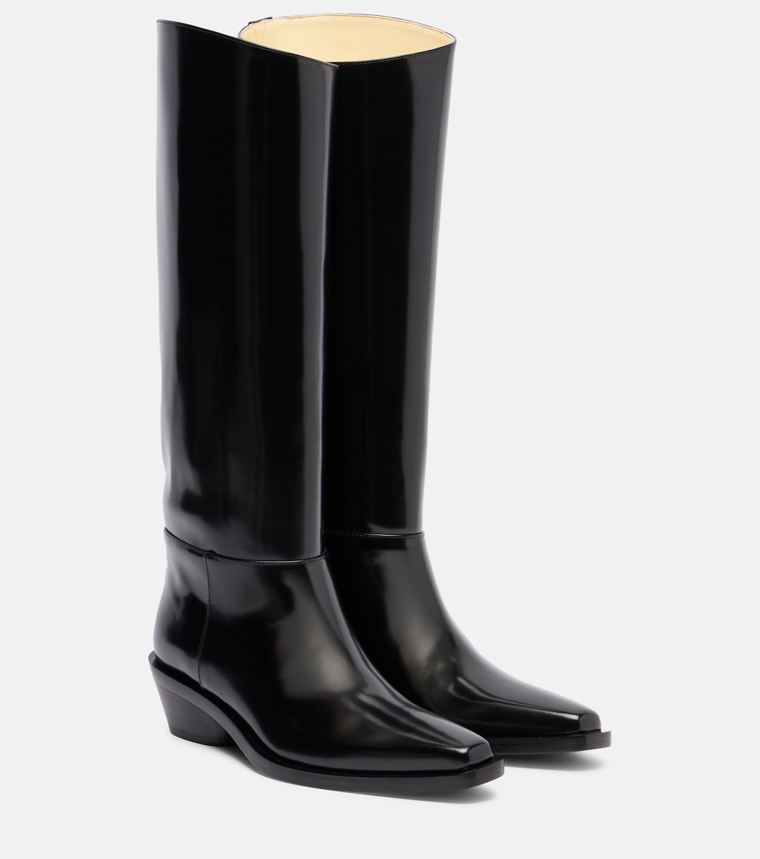 Сапоги до колена из кожи Bronco Proenza Schouler, черный