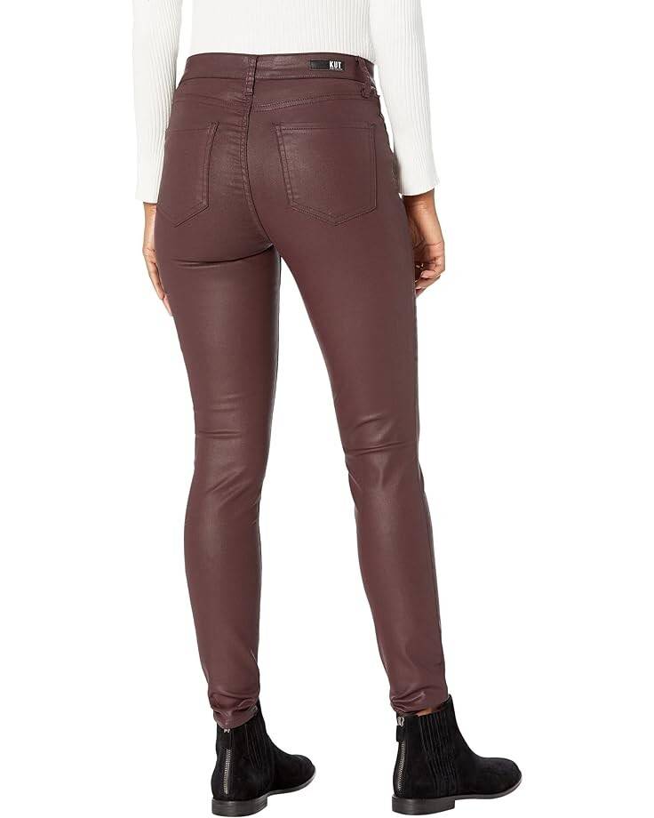 

Брюки KUT from the Kloth Mia High Rise Slim Skinny, бордо