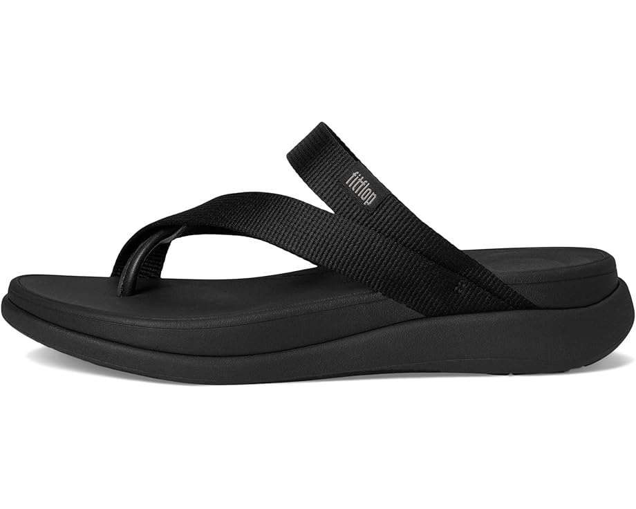Сандалии FitFlop F-Mode Go Webbing Flatform Sling Toe-Post Sandals, цвет All Black — фото 4
