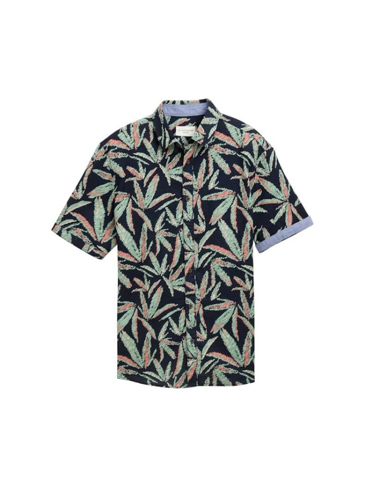 

Рубашка Tom Tailor, цвет navy multi leaf design