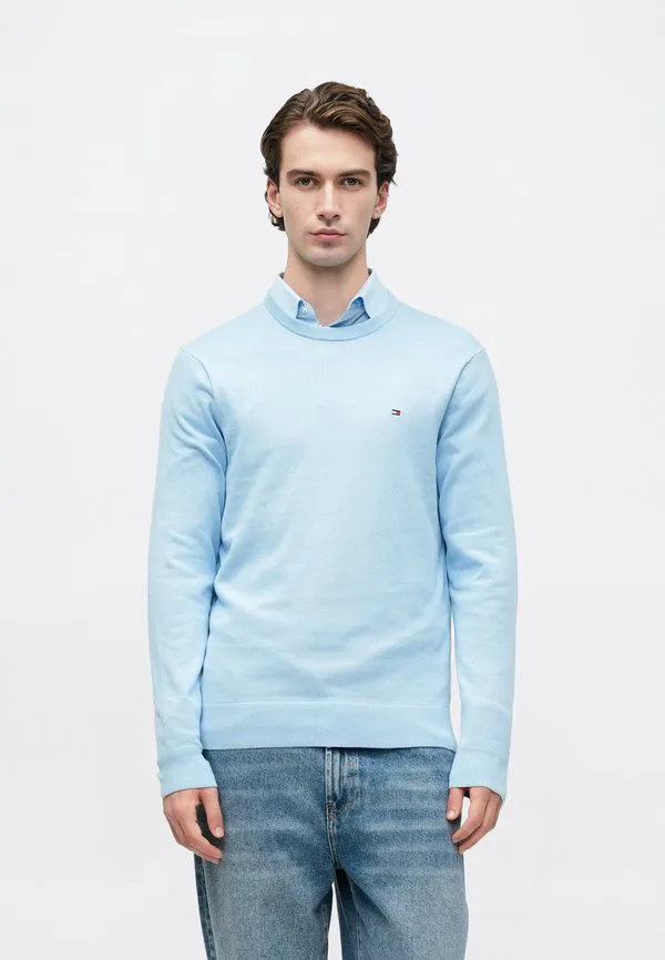 Свитер с круглым вырезом и вышивкой флага Tommy Hilfiger, Well Water