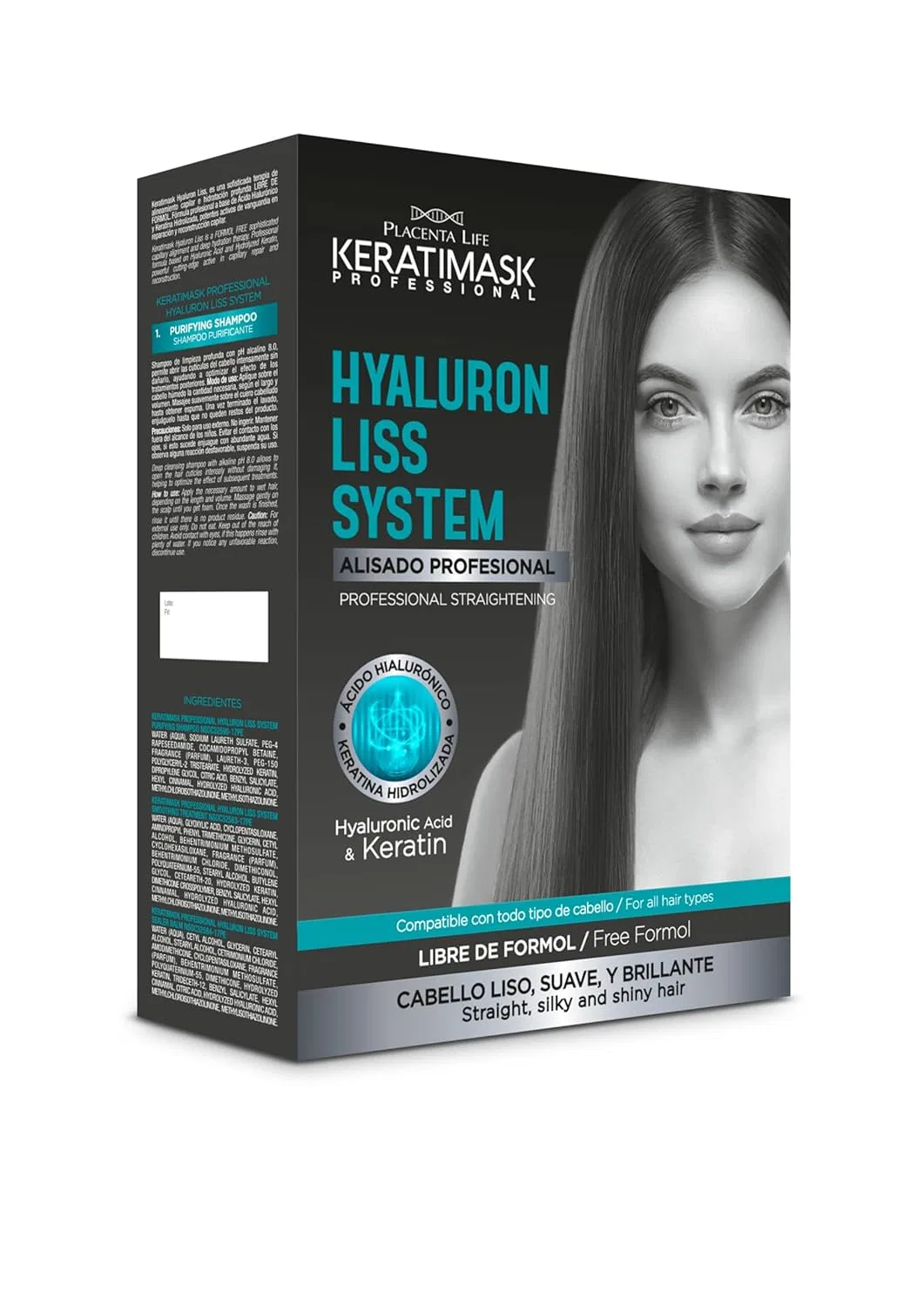Набор для выпрямления волос «Keratimask Professional» от AMAZONIC. ‎Placenta Life Keratimask — фото 3