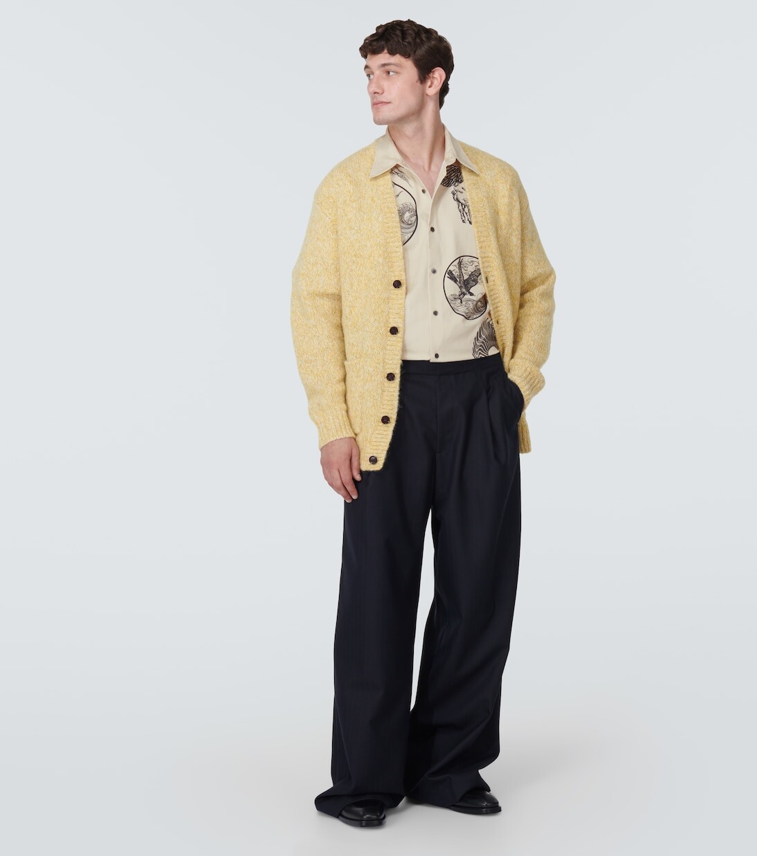 Рубашка из хлопкового поплина с принтом cassidye Dries Van Noten, мультиколор — фото 2