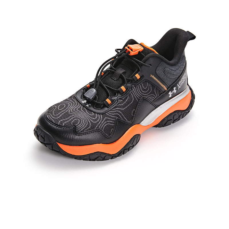 Низкие детские беговые кроссовки Kids' Under Armour, черный/синий — фото 4