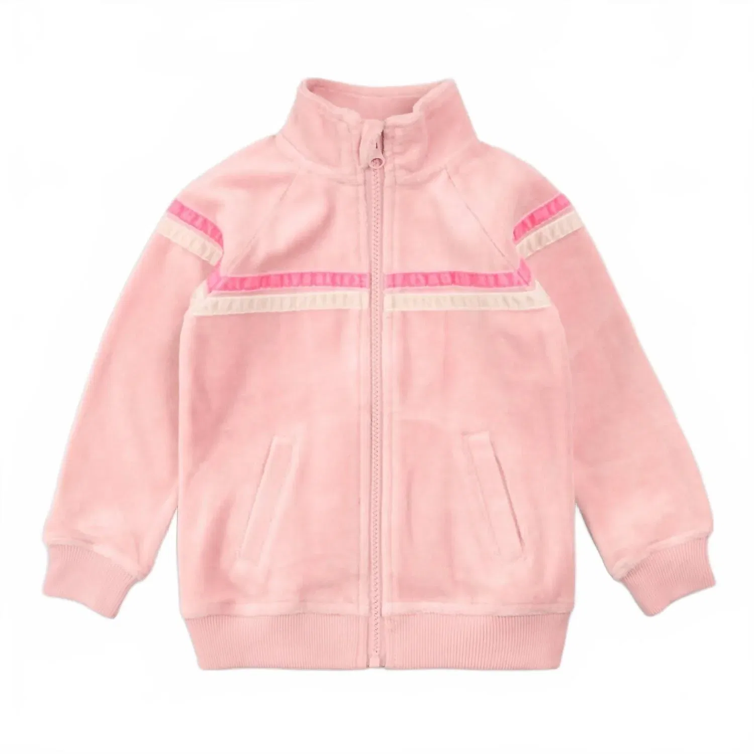 Miles the Label Детская велюровая спортивная куртка розового цвета "Mils Pink"