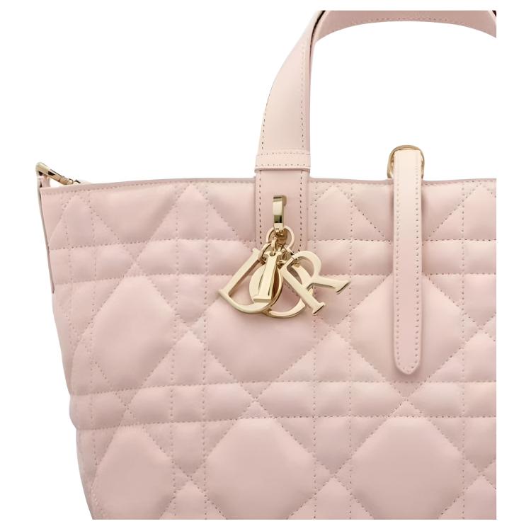 DIOR Toujours Cow Leather Native Bag, One Shoulder Handbag Small Women's Cherry Blossom Pink — фото 3