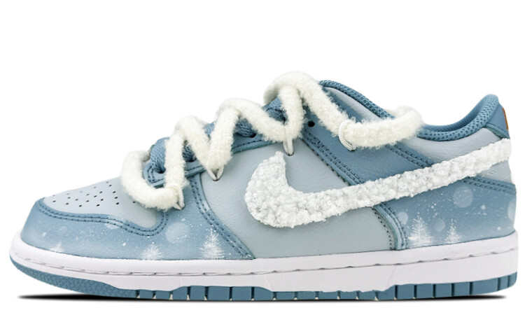 

Кроссовки Nike Dunk Skateboard Shoes Women's Low-Top White Blue