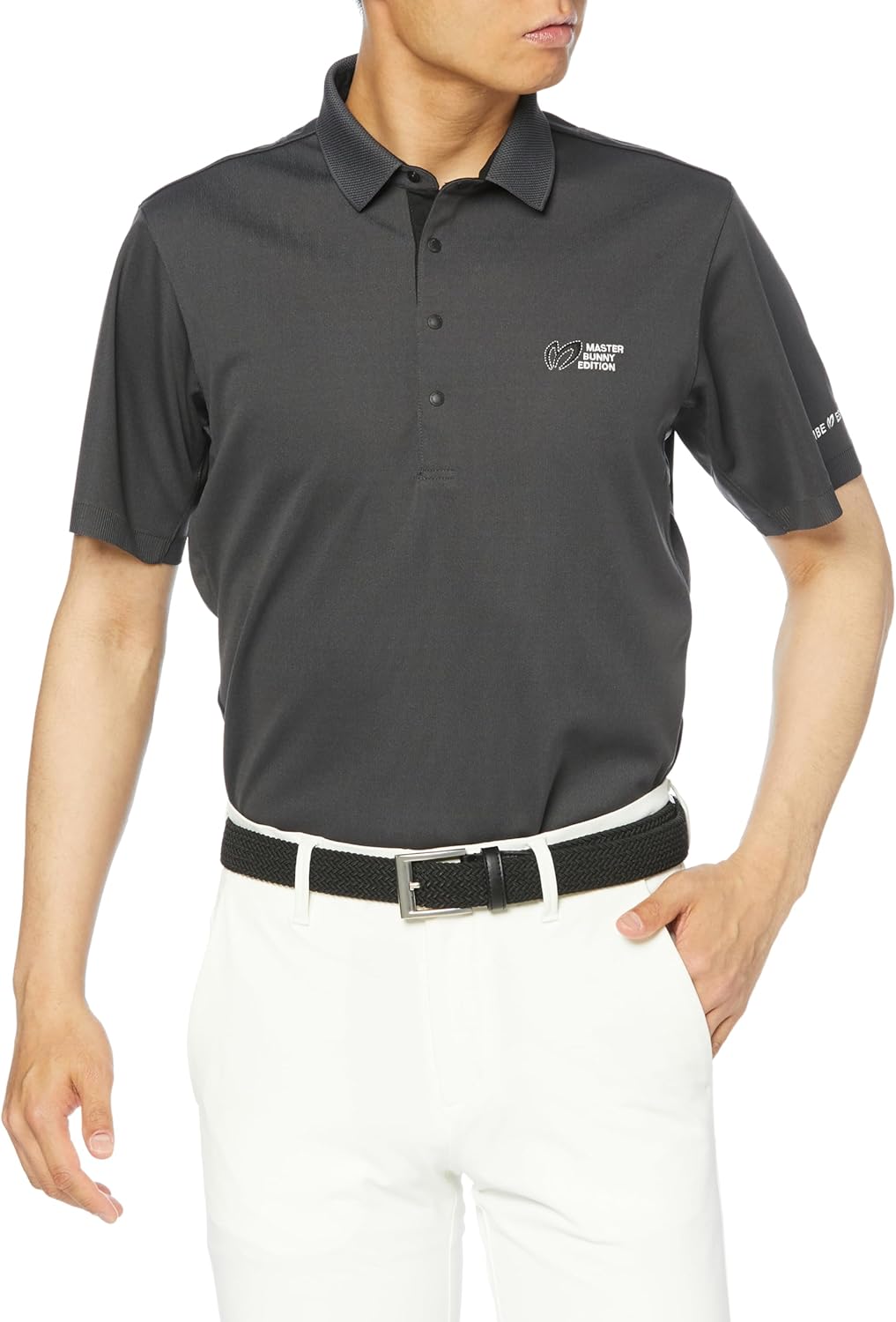 

Мужская поло-рубашка с коротким рукавом Master Bunny Edition (застежка на кнопках, вышитый логотип) / для гольфа / 758-4160201, угольный