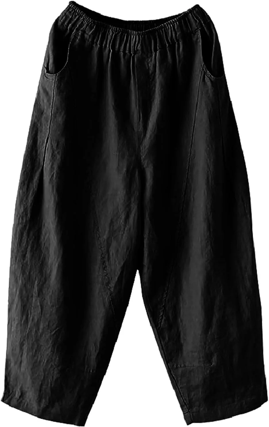 

Женские капри и укороченные штаны Casual Baggy Elastic High Waist Harem Pants Loose Wide Leg JOAU